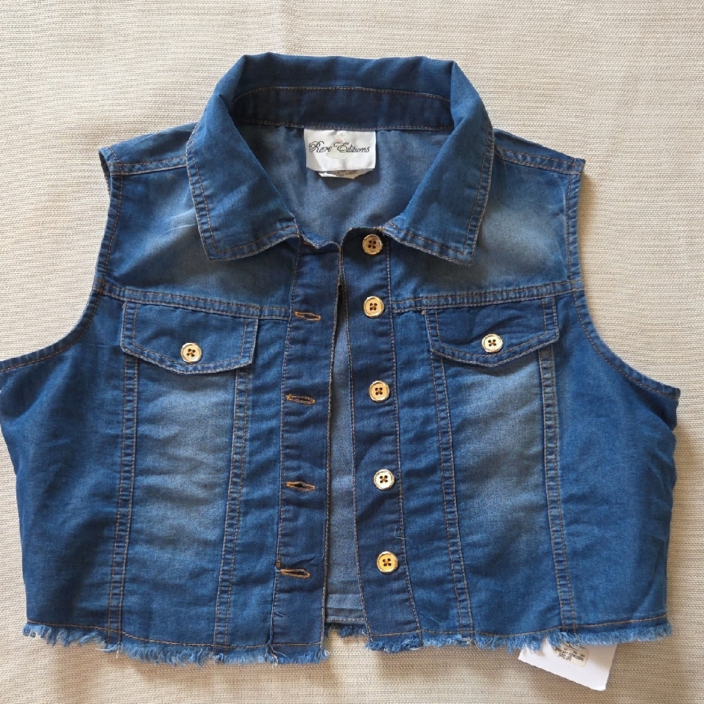 Rare Editions Blue Denim Vest